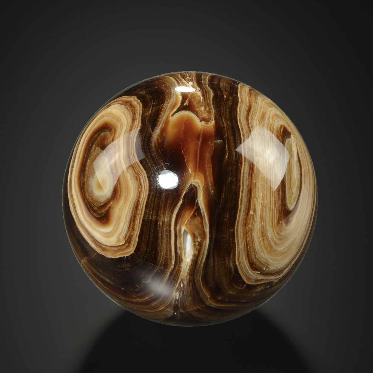 Sphère En Calcite « Chocolat »